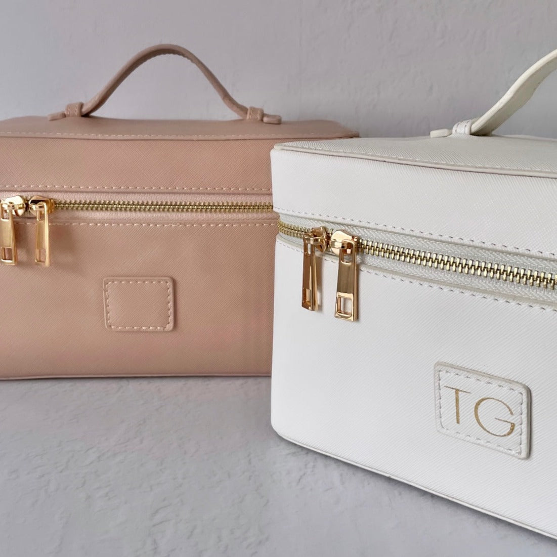 Personalised Cosmetic Bag - Saffiano Leather (3 Colours Available)