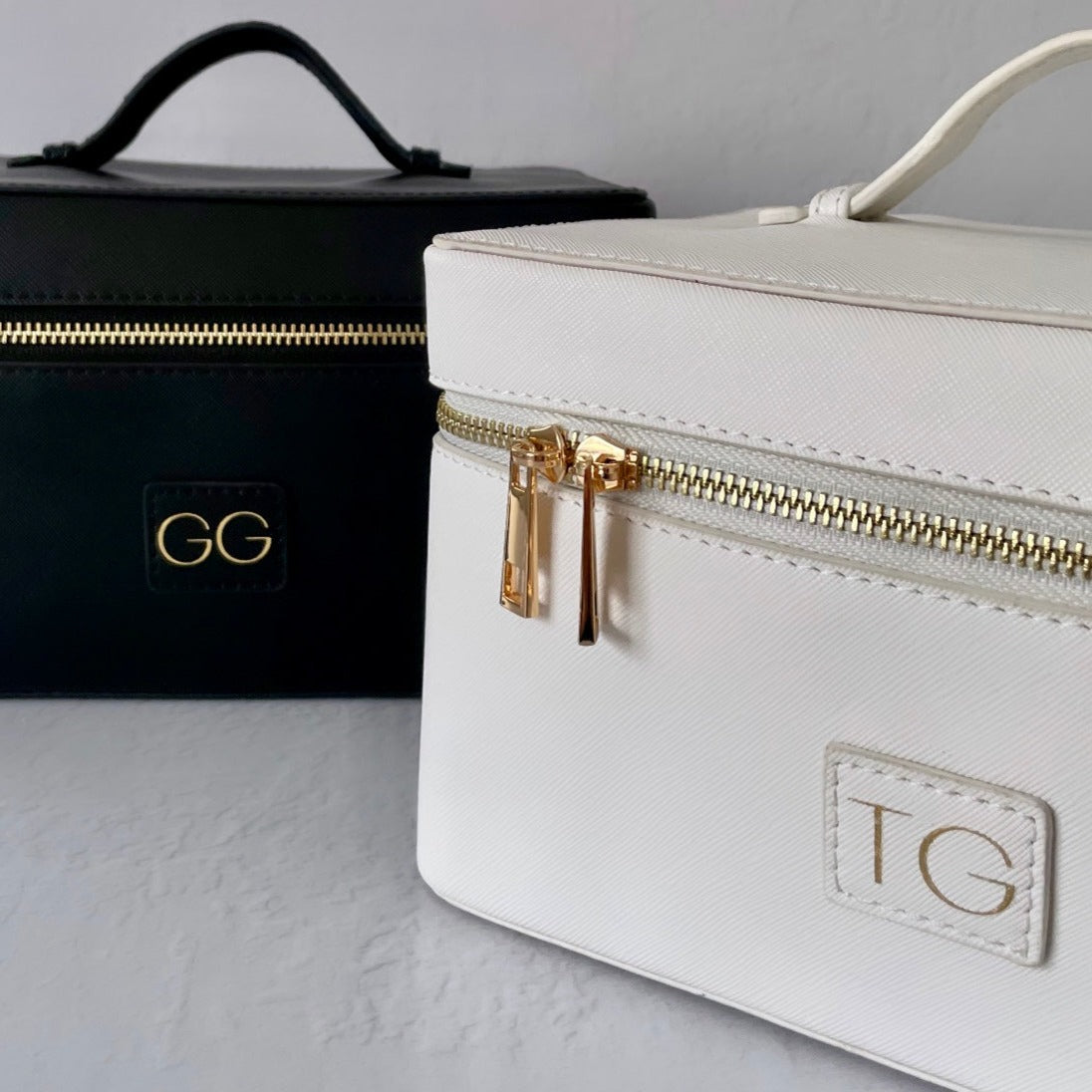 Personalised Cosmetic Bag - Saffiano Leather (3 Colours Available)