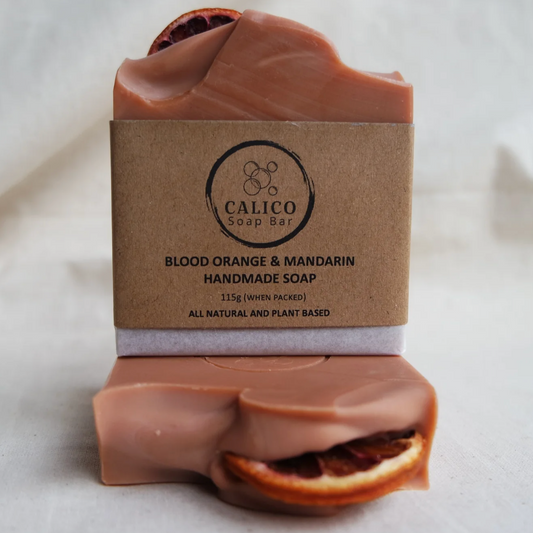 Calico handmade soap bar - Blood orange & mandarin