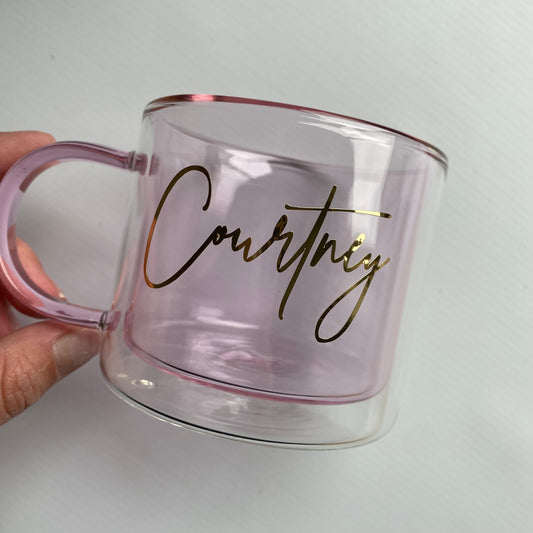 Pink Double Wall Mug
