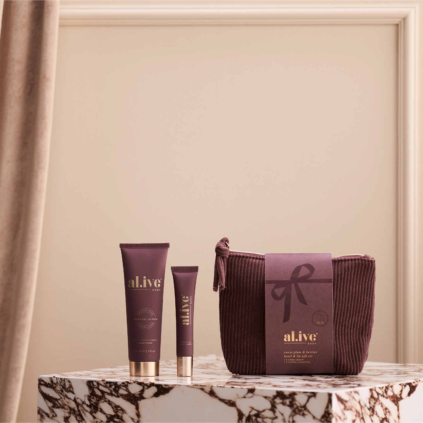 Al.ive hand & lip gift set - sweet plum & berries
