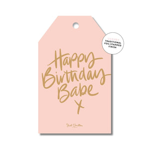 Happy Birthday Foil Gift Tag