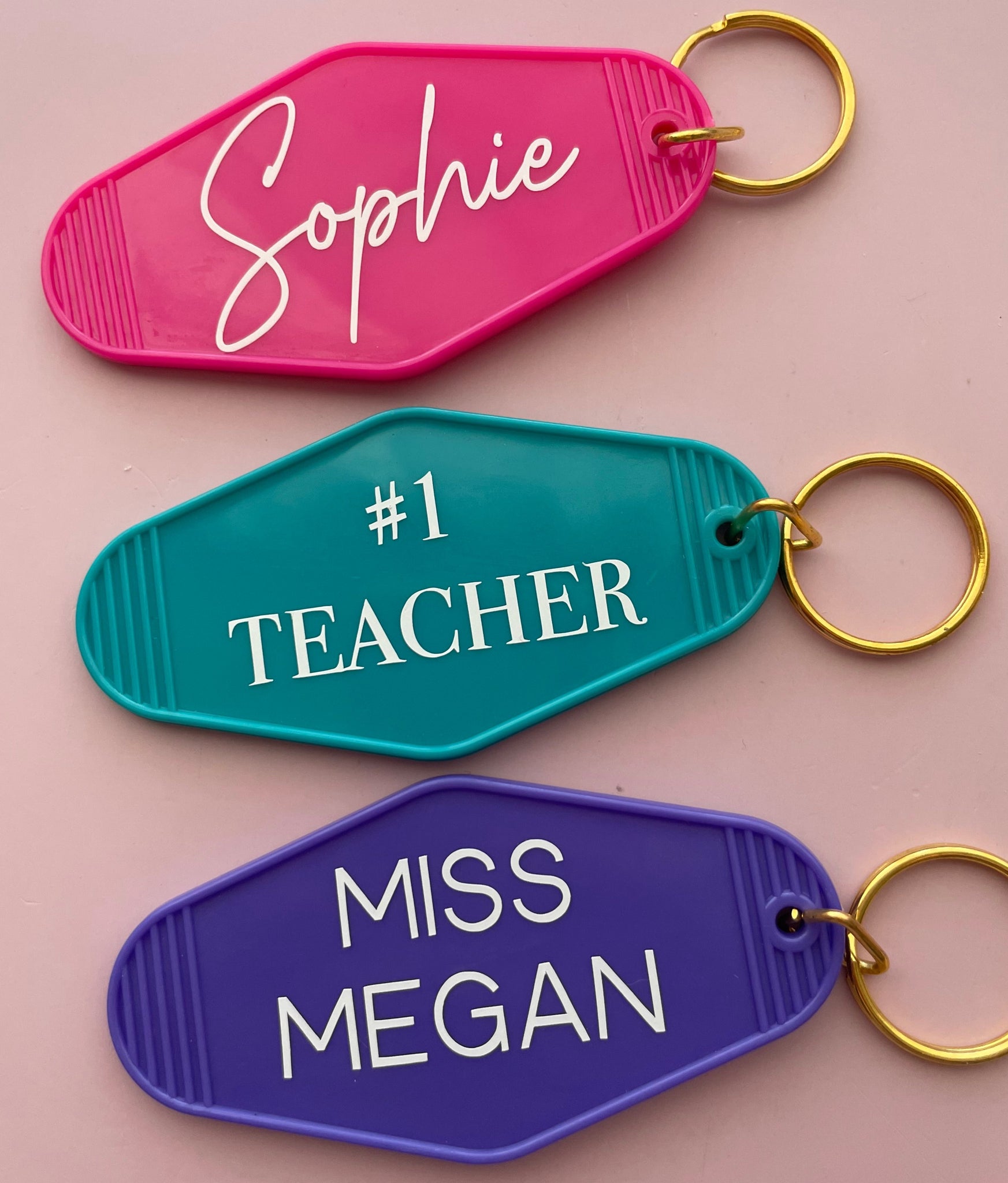 Personalised Motel Keychains (More colours within)