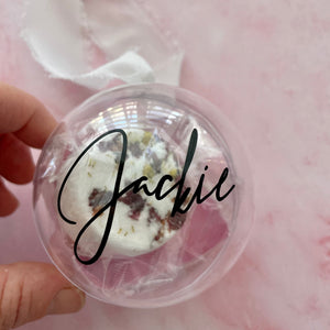 Personalised Xmas Gift Baubles - With Shower Steamer Inside