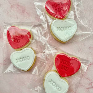 V'DAY Love Heart Cookies - 2pk