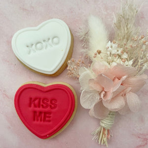 V'DAY Love Heart Cookies - 2pk