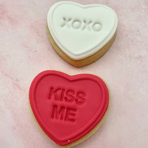 V'DAY Love Heart Cookies - 2pk