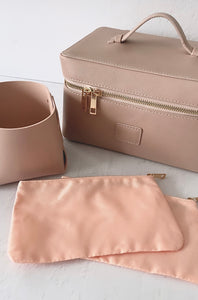 Personalised Cosmetic Bag - Saffiano Leather (3 Colours Available)