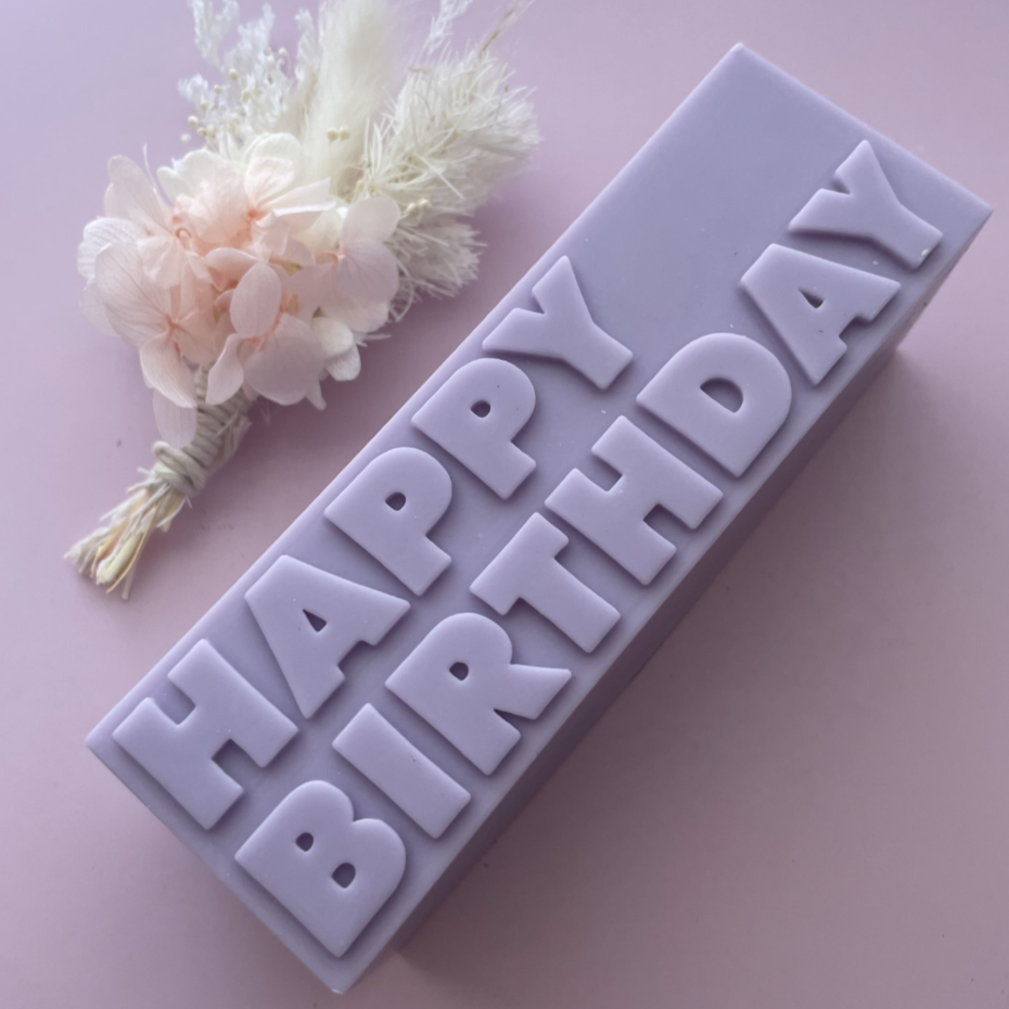 Happy Birthday Pillar Candle