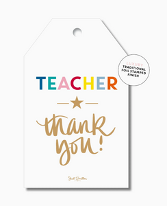 Thank you teacher gift tag