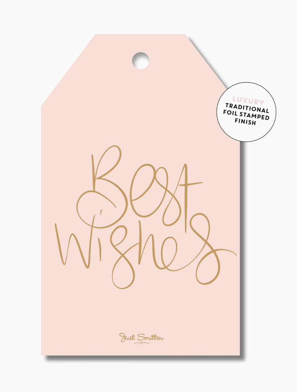 Best Wishes Pink Gift Tag