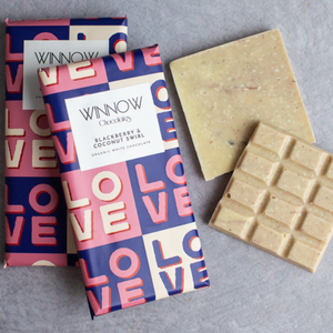 Winnow *Limited Edition* Blackberry & Coconut Swirl Organic White Chocolate