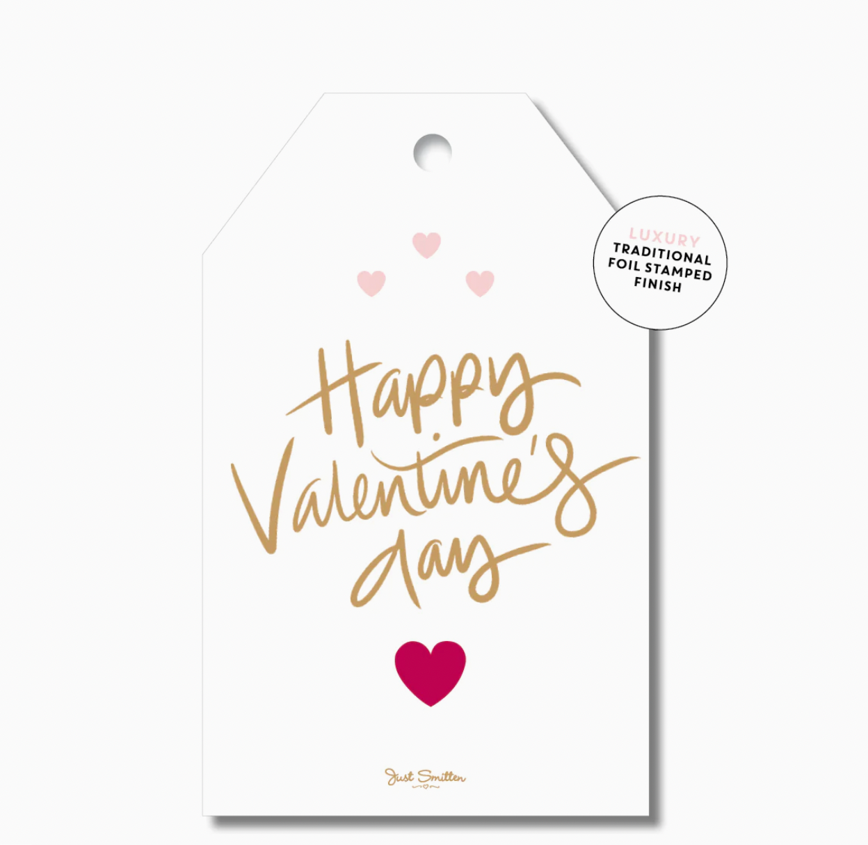 Happy Valentine's Day White Gift Tag