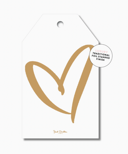 Mega Gold Heart Gift Tag