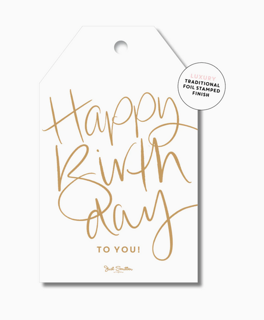 Jumbo birthday script white