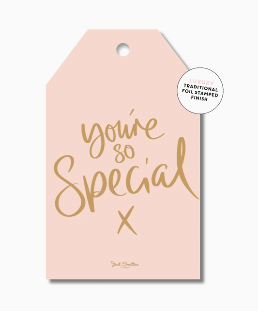 You're so special blush gift tag