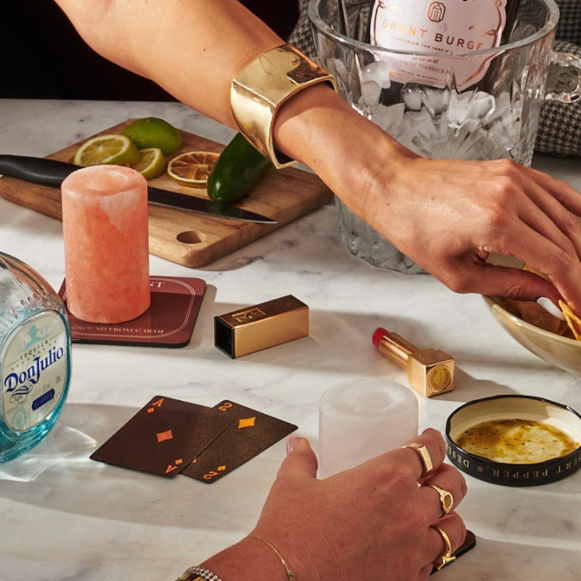 Pink Salt Glass + On-The-Go Bag