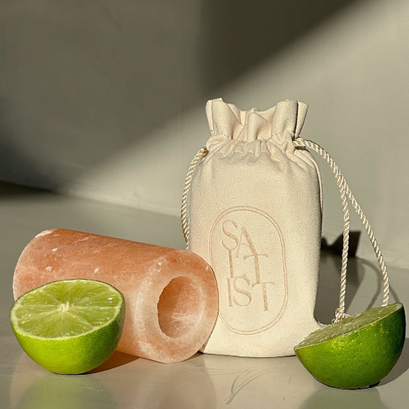 Pink Salt Glass + On-The-Go Bag