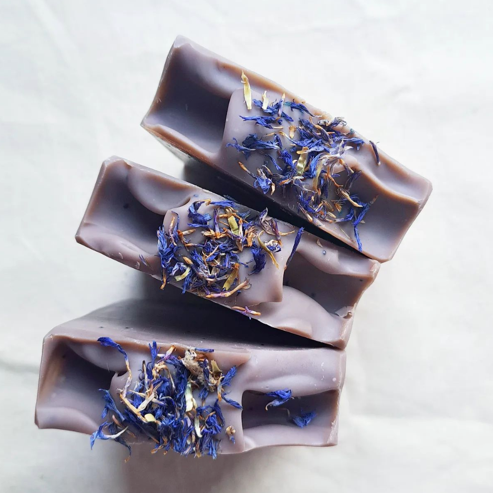 Calico handmade soap bar - Lavender, Lemon & Poppyseed