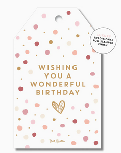 Wishing you a wonderful birthday gift tag