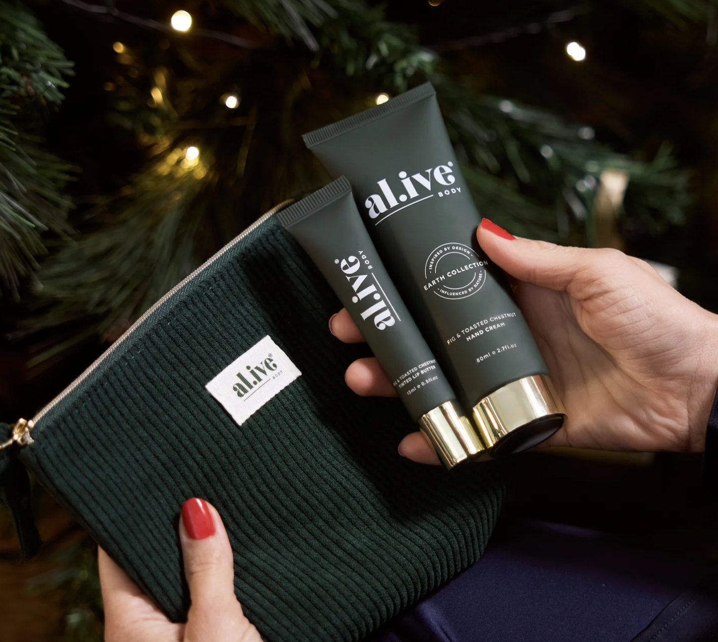 Al.ive Hand & Lip Gift Set - Fig & Toasted Chestnut