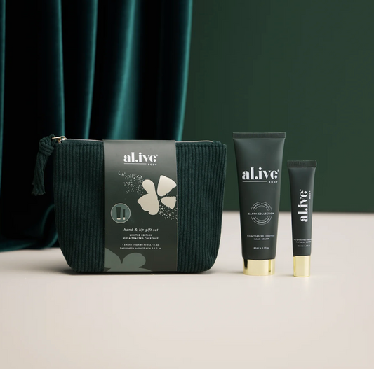 Al.ive Hand & Lip Gift Set - Fig & Toasted Chestnut