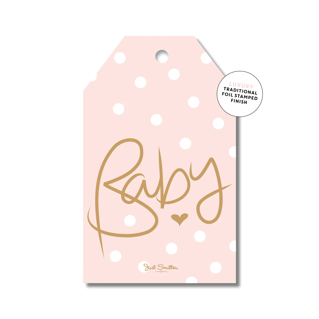 Baby Polka Dot Pink Gift Tag