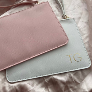 Personalised Leather Look Clutch Bags