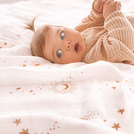 Premium Organic Baby Muslin Wrap - Constellation