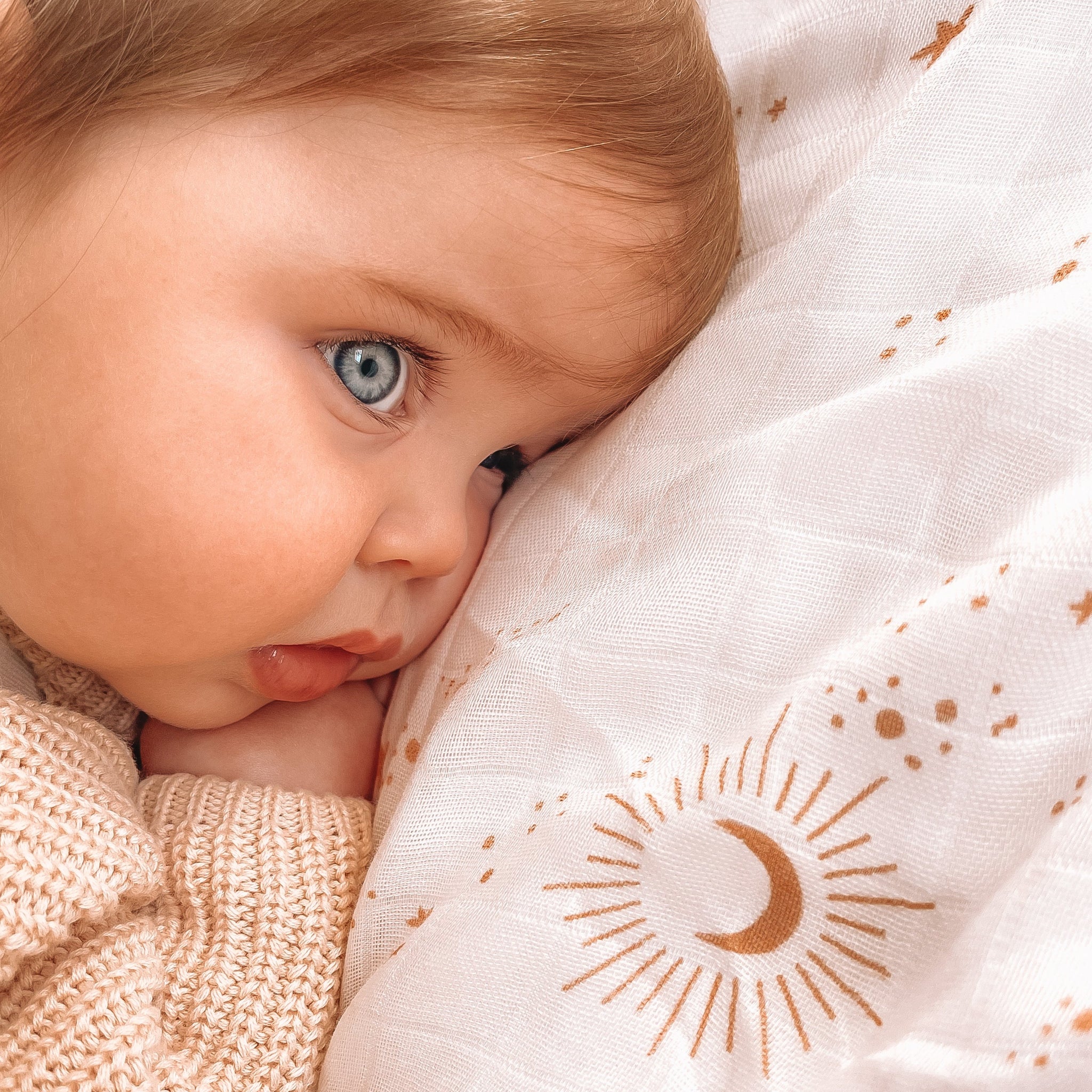 Premium Organic Baby Muslin Wrap - Constellation