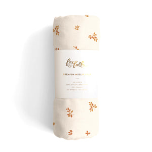 Premium Organic Baby Muslin Wrap - Birch Leaf