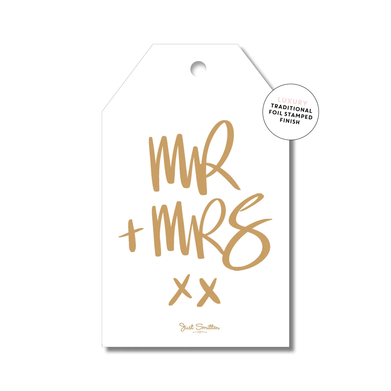 Mr & Mrs Gold Gift Tag