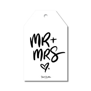 Mr & Mrs Mono Gift Tag