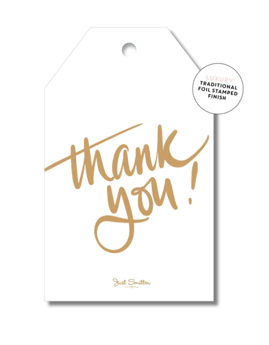 Thank You Script Gift Tag