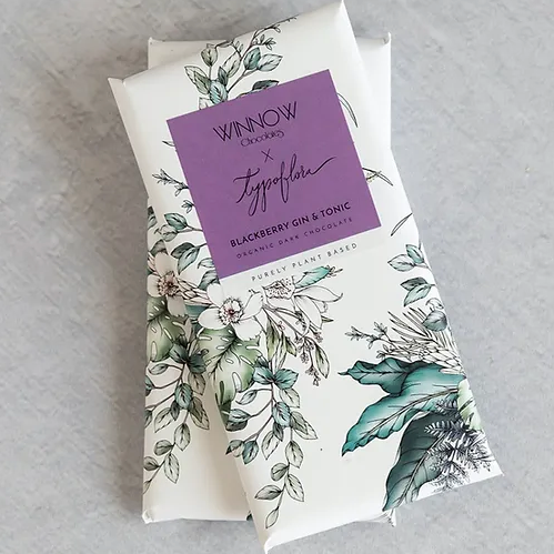 Blackberry Gin & Tonic Winnow Premium Chocolate Bar (Purely Plant Based)