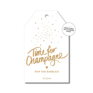 Time For Champagne Gift Tag