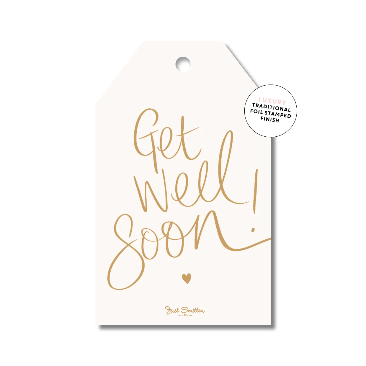 Get Well Soon Script Gift Tag
