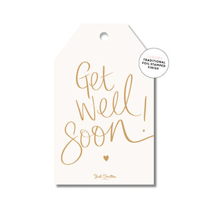 Get Well Soon Script Gift Tag