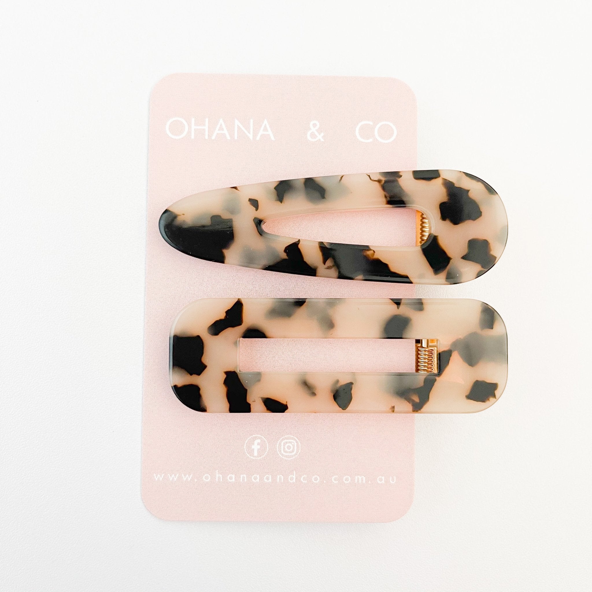 Mia Leopard Hair Clip Set