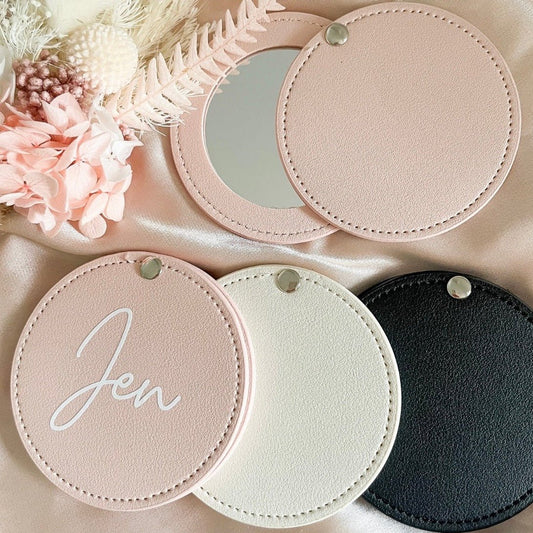 Personalised Leather Look Mirror