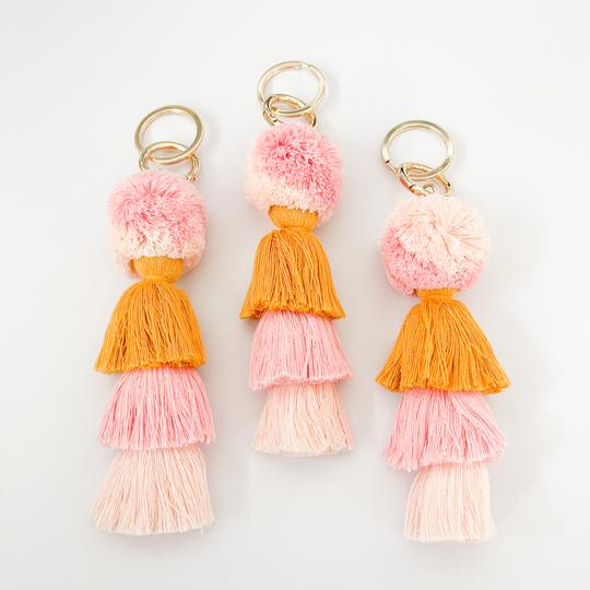 Strawberry Lemonade Tassel Keyring